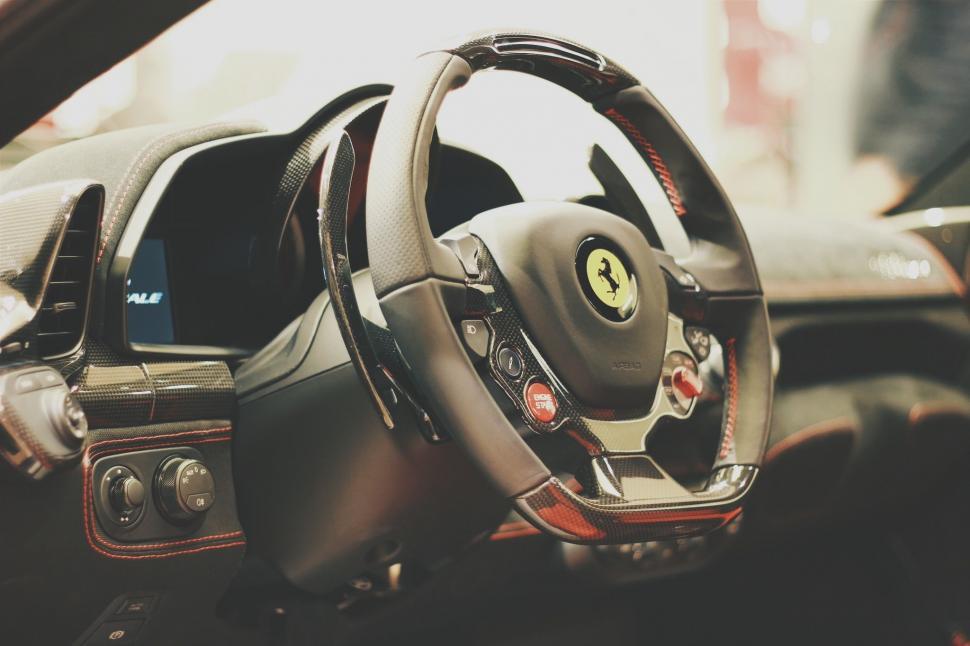 Free Image of Interiors - Ferrari 458 Car  