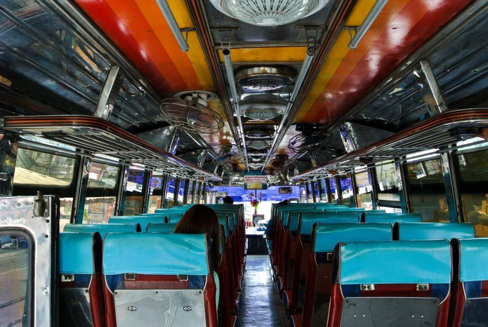 Free Image of Interior view of public bus 