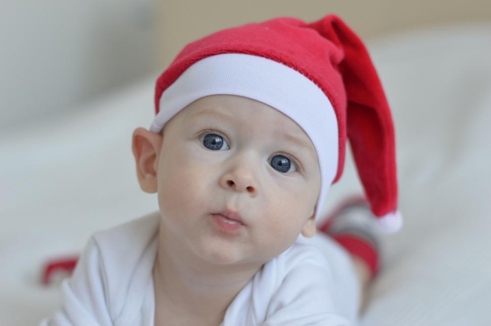 Free Image of Toddler Dressed up for Christmas 