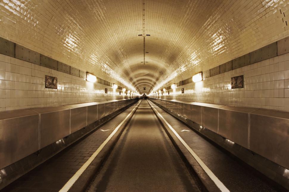 Free Image of Inside View of Elbe Tunnel 