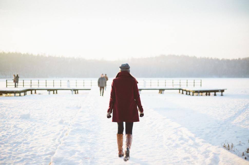 Free Image of Woman in Snow  