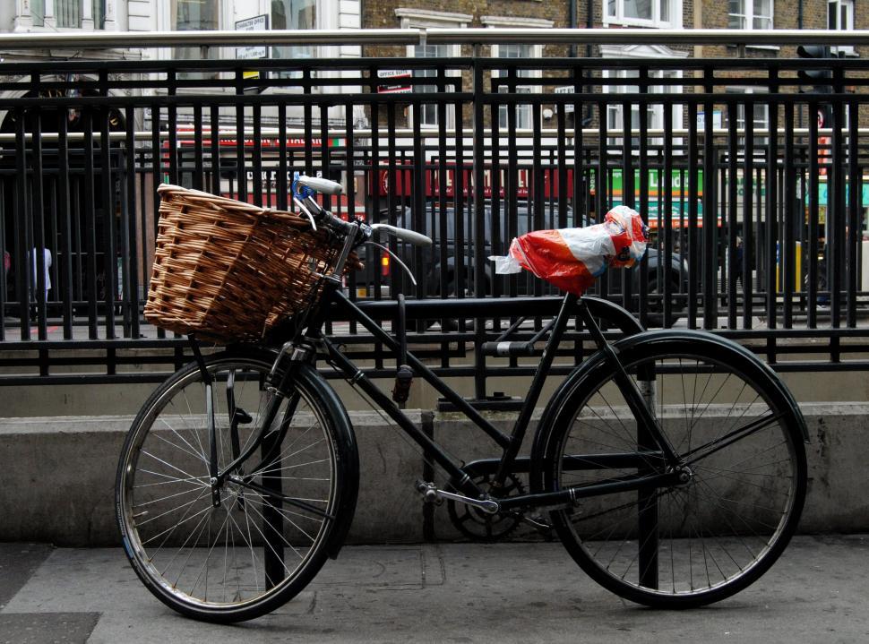 Free Image of Bicycle parked at the roadside    