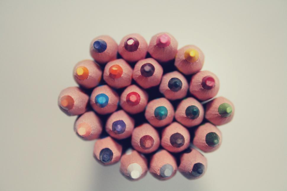 Free Image of Close up of Colorful Pencils 