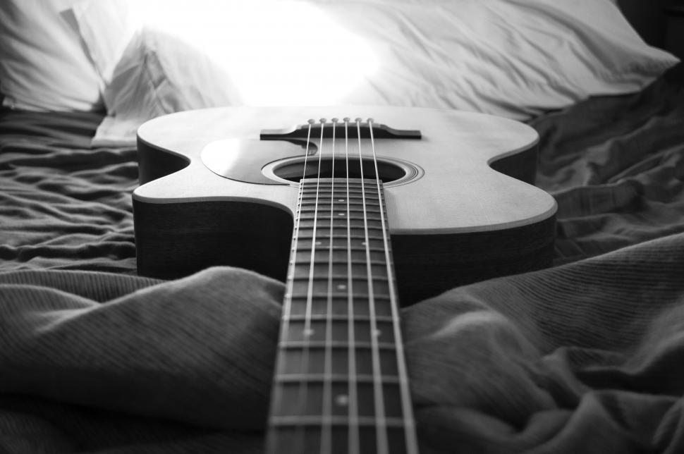 Free Image of Acoustic Guitar - Indoors  