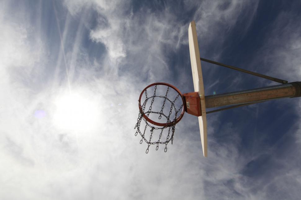 Free Image of Basketball board with a basket 