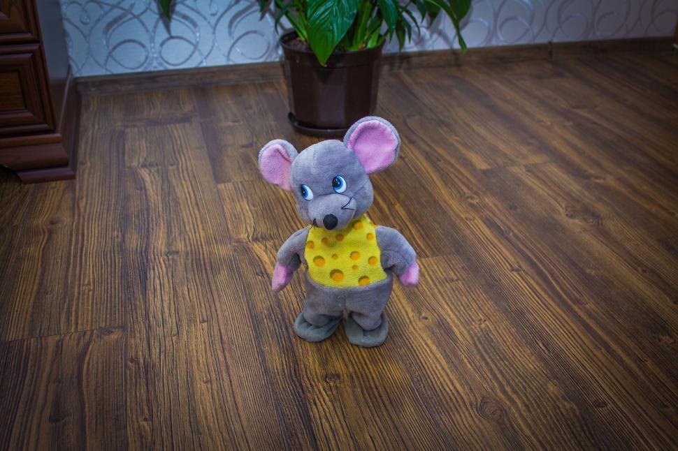 Free Image of Soft Toy on wooden table  