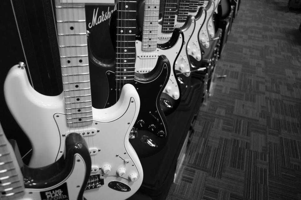 Free Image of Close up of Electric Guitars  