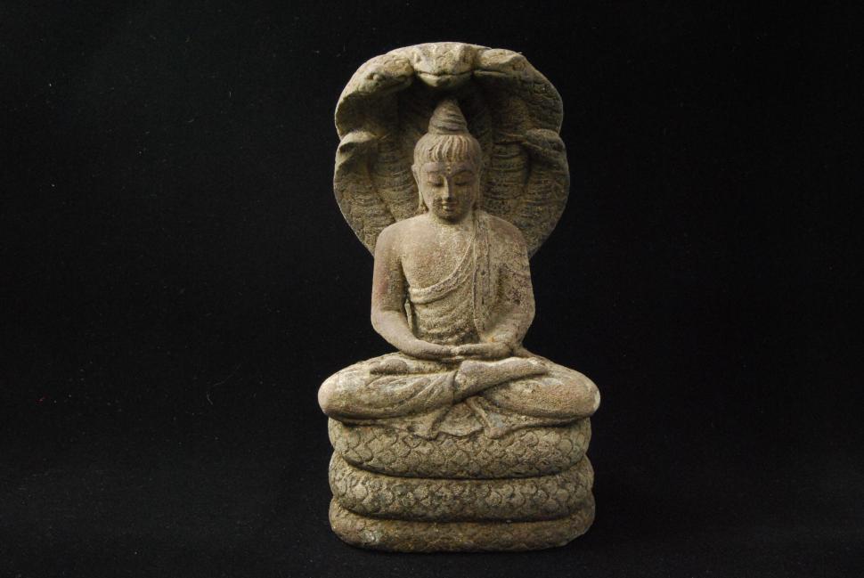 Free Image of Sand Stone Buddha Statue  