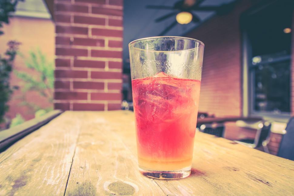Free Image of Pink Drink Glass  
