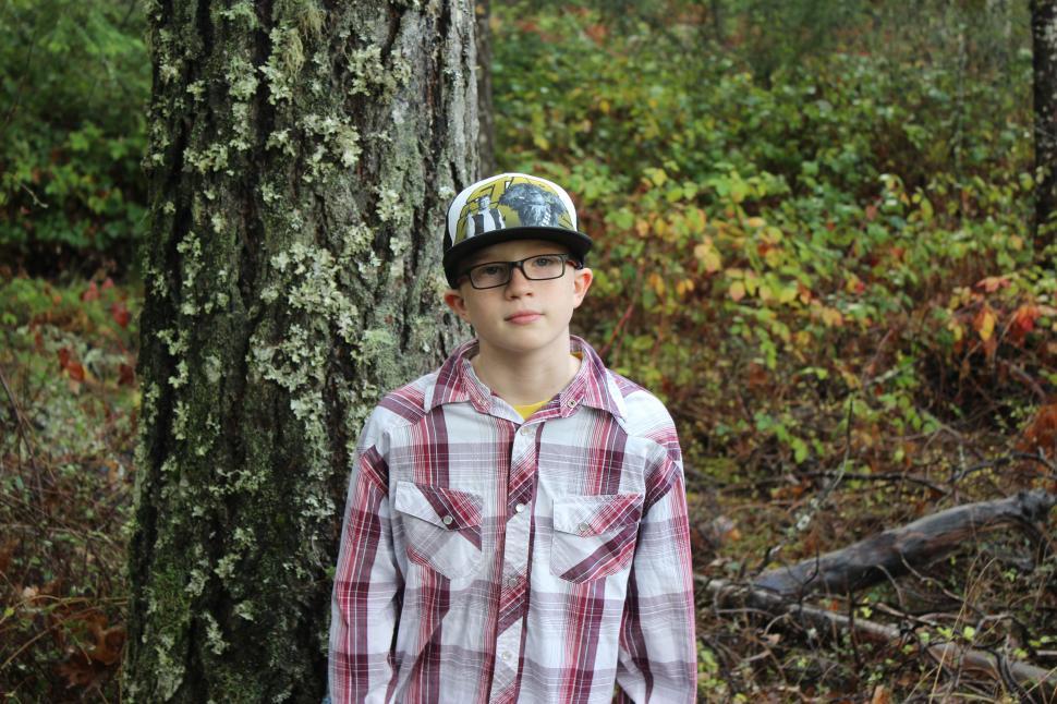 Free Image of Portrait of young boy in Forest  