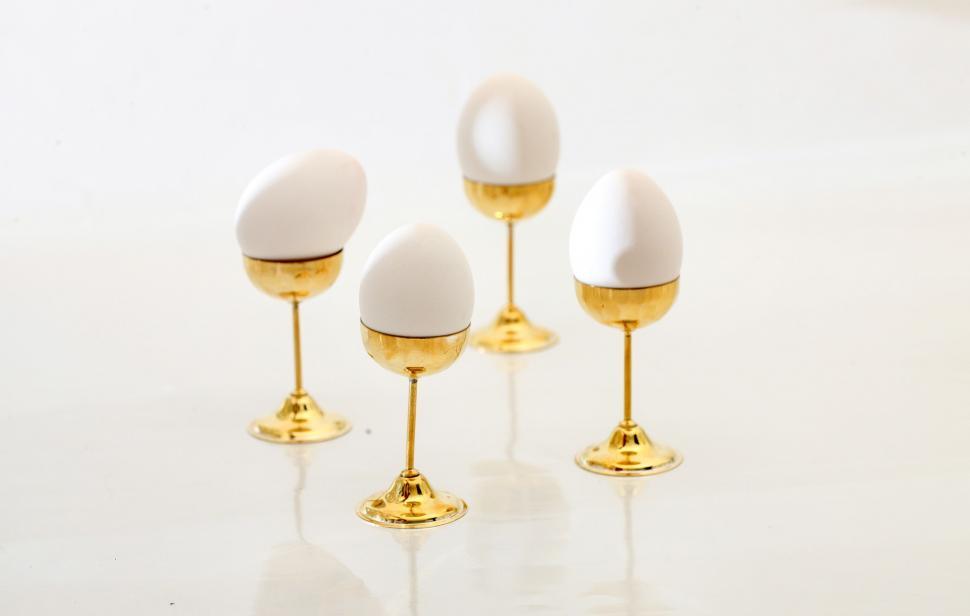 Free Image of Golden Egg Stands  