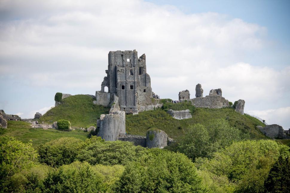 Free Image of Castle on Green Mountain  