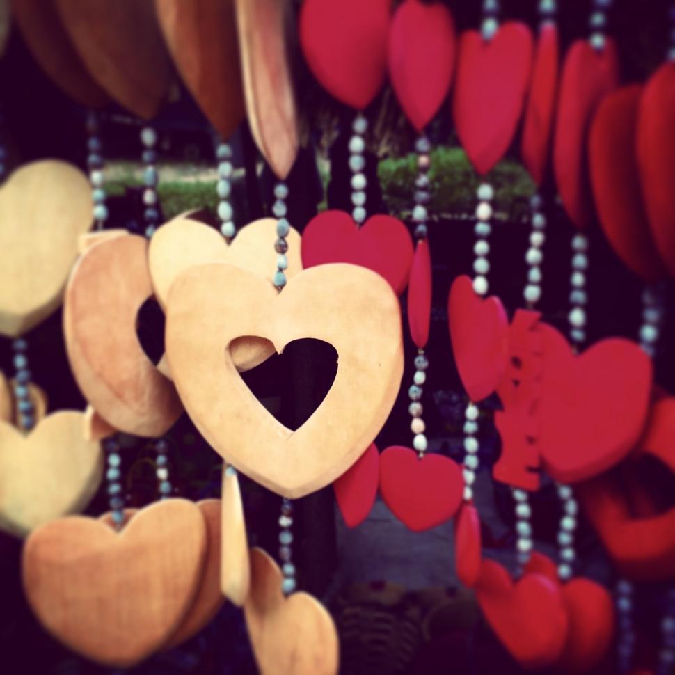 Free Image of Heart ornaments 
