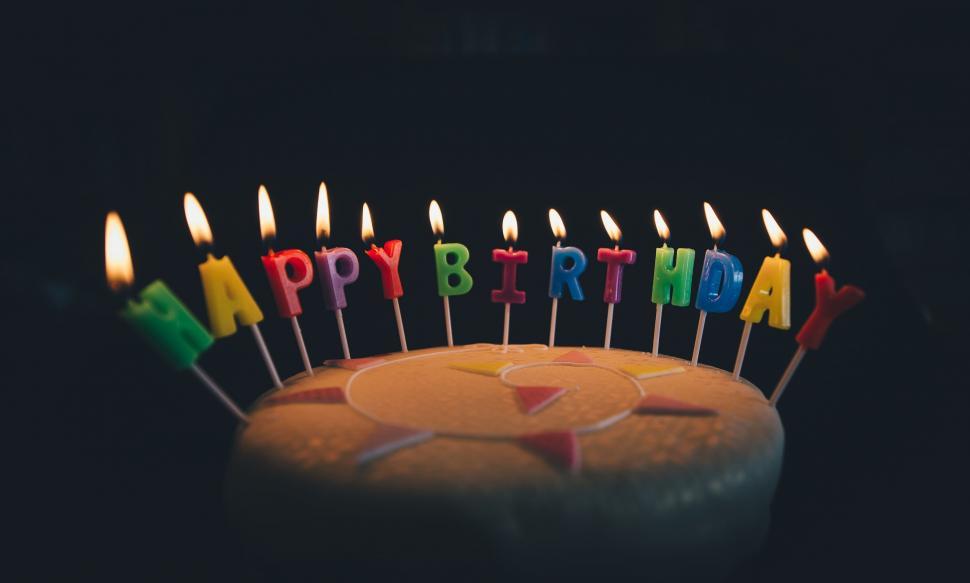 Free Image of Happy Birthday Candles  