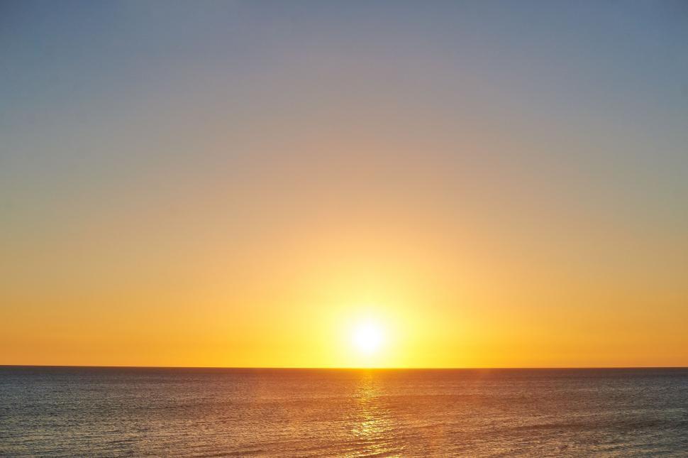 Free Image of Sunset over sea  