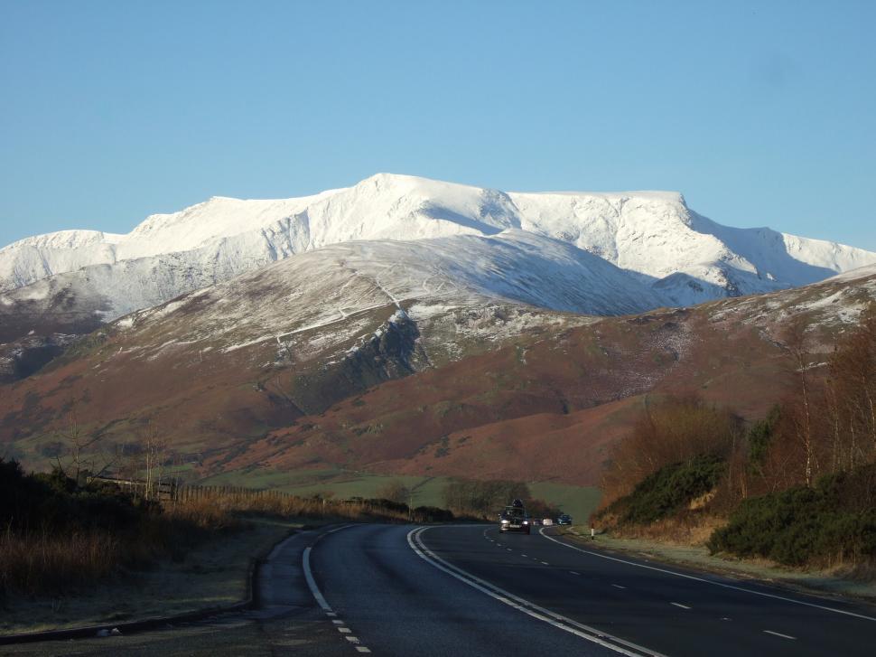 Free Image of Blencathra in the Snow 