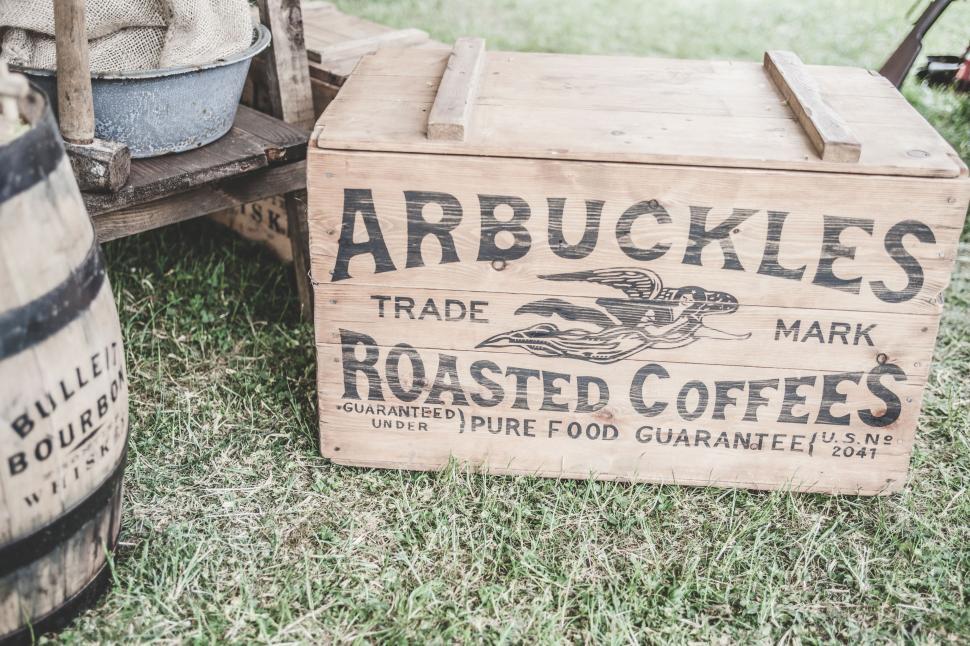 Free Image of Vintage Arbuckle Roasted Coffees Box  