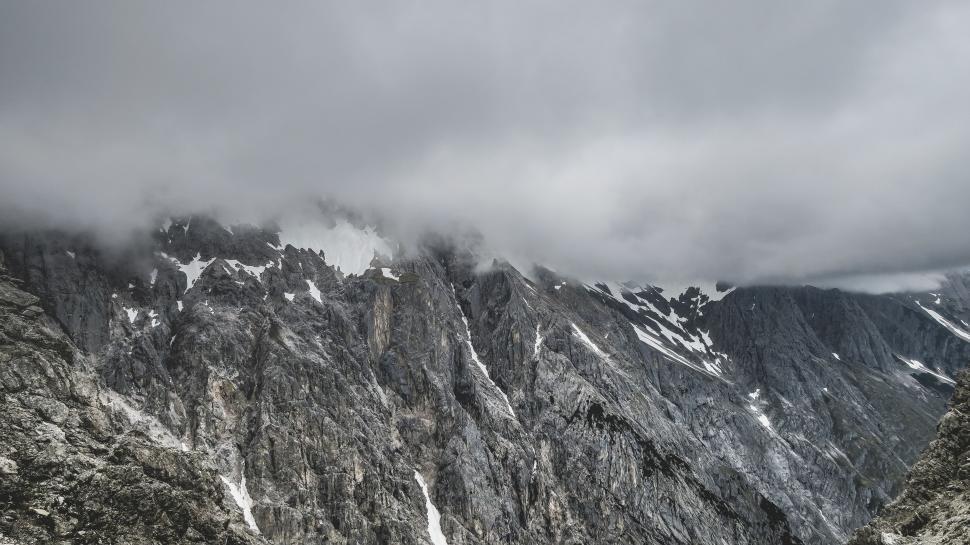 Free Image of Rocky Snow Mountains 