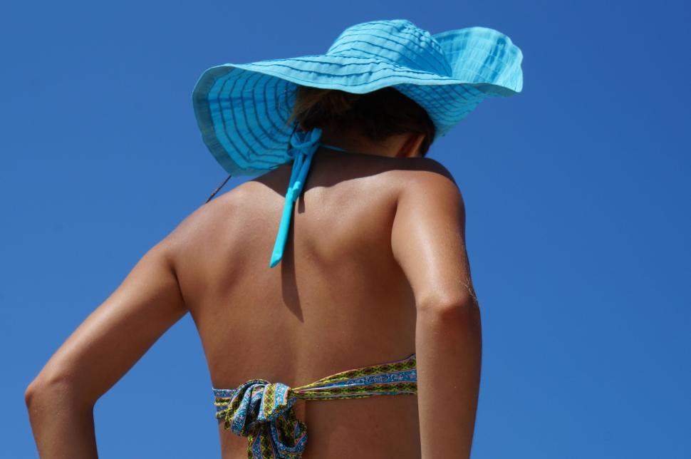 Free Image of Woman in Blue Hat  