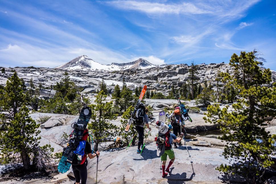 Free Image of Hikers on Mountain  