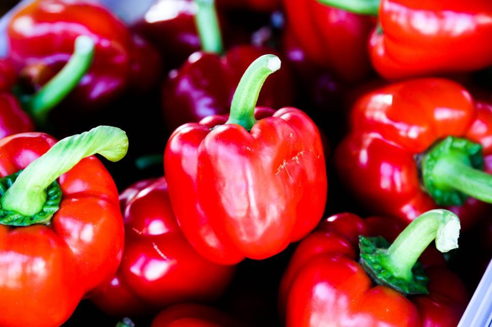 Free Image of Red Bell Peppers  