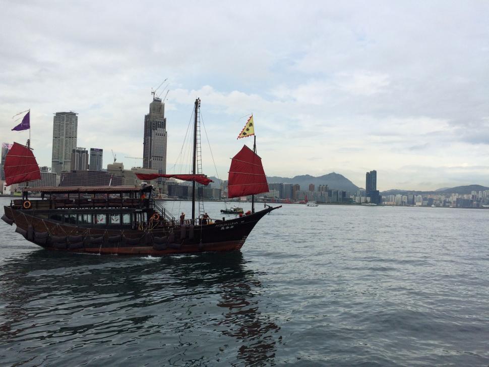Free Image of Sailing Ship in Sea in Hong Kong  