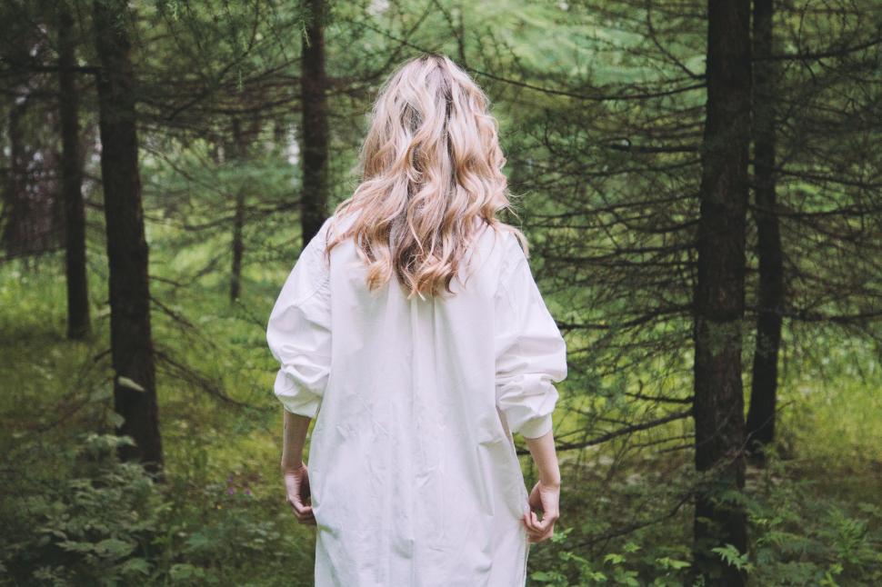Free Image of Blonde Woman in Forest  