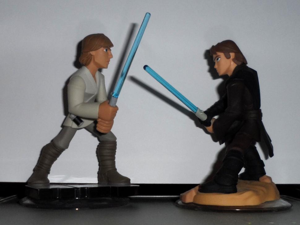 Free Image of Two Star wars Toys  