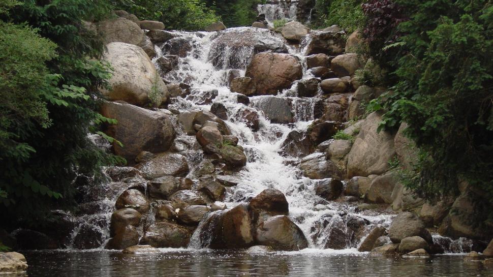 Free Image of Rock Stone Waterfall  