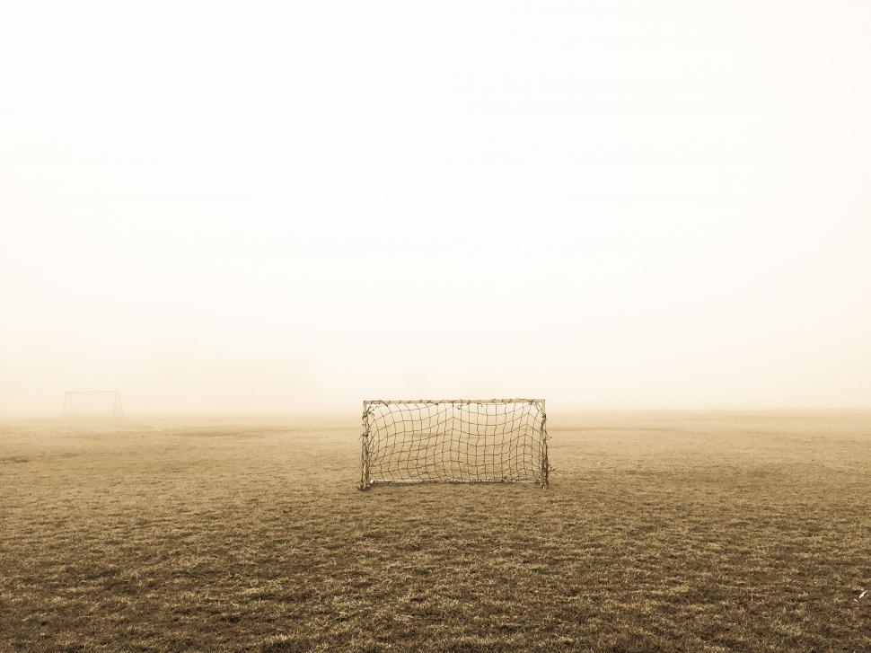 Free Image of Football Net in Fog  