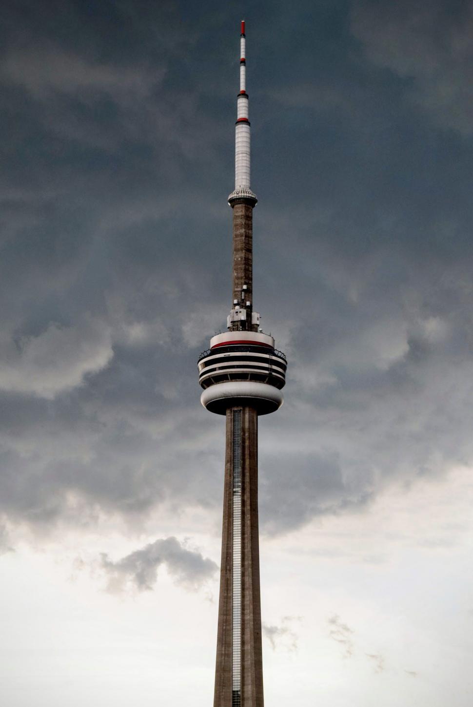 Free Image of Tower and Clouds  