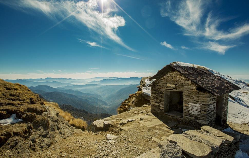 Free Image of Rock House on Mountain  