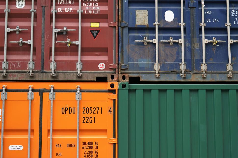 Free Image of Multicolor Cargo Containers 