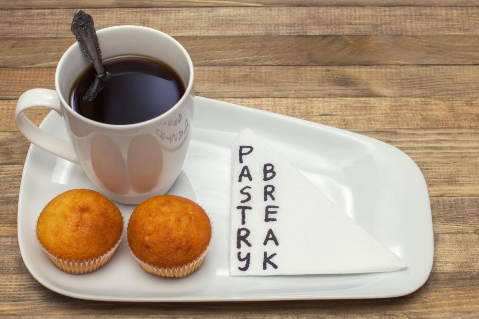 Free Image of Muffins and Coffee - Pastry Break  