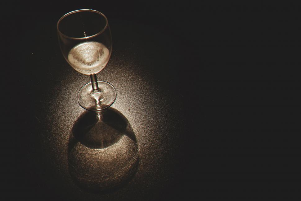 Free Image of Dark view of wine glass  