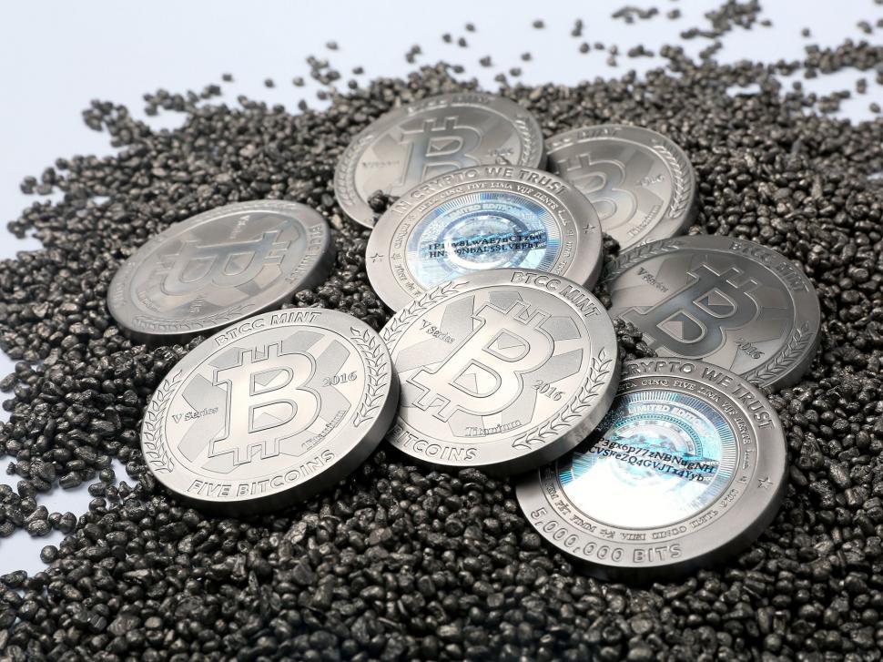 Free Image of Titanium Bitcoin - Coins  