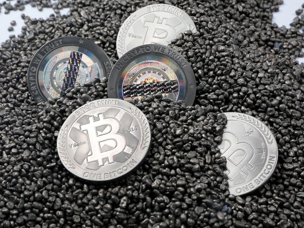Free Image of Bitcoins and Coffee Beans  