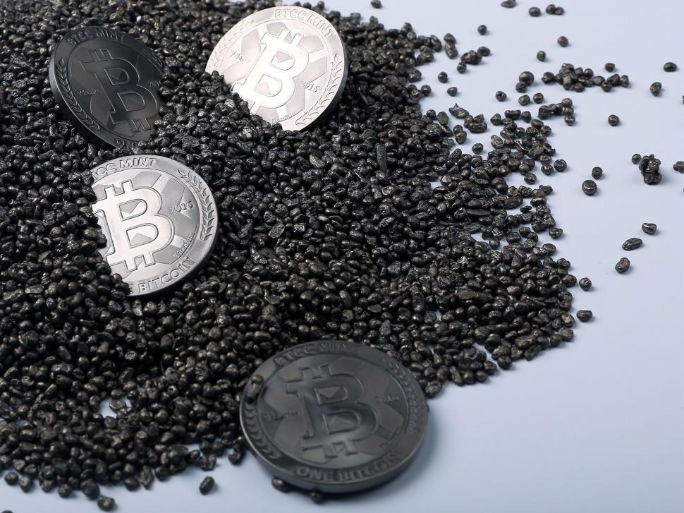 Free Image of Coffee Beans and Bitcoins  