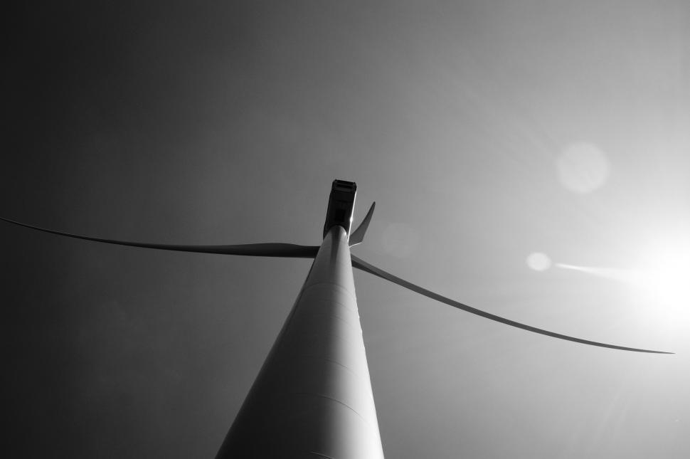 Free Image of Wind turbine - Monochrome  