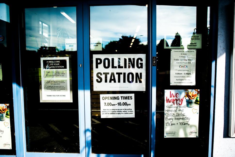 Free Image of Polling Station Door  