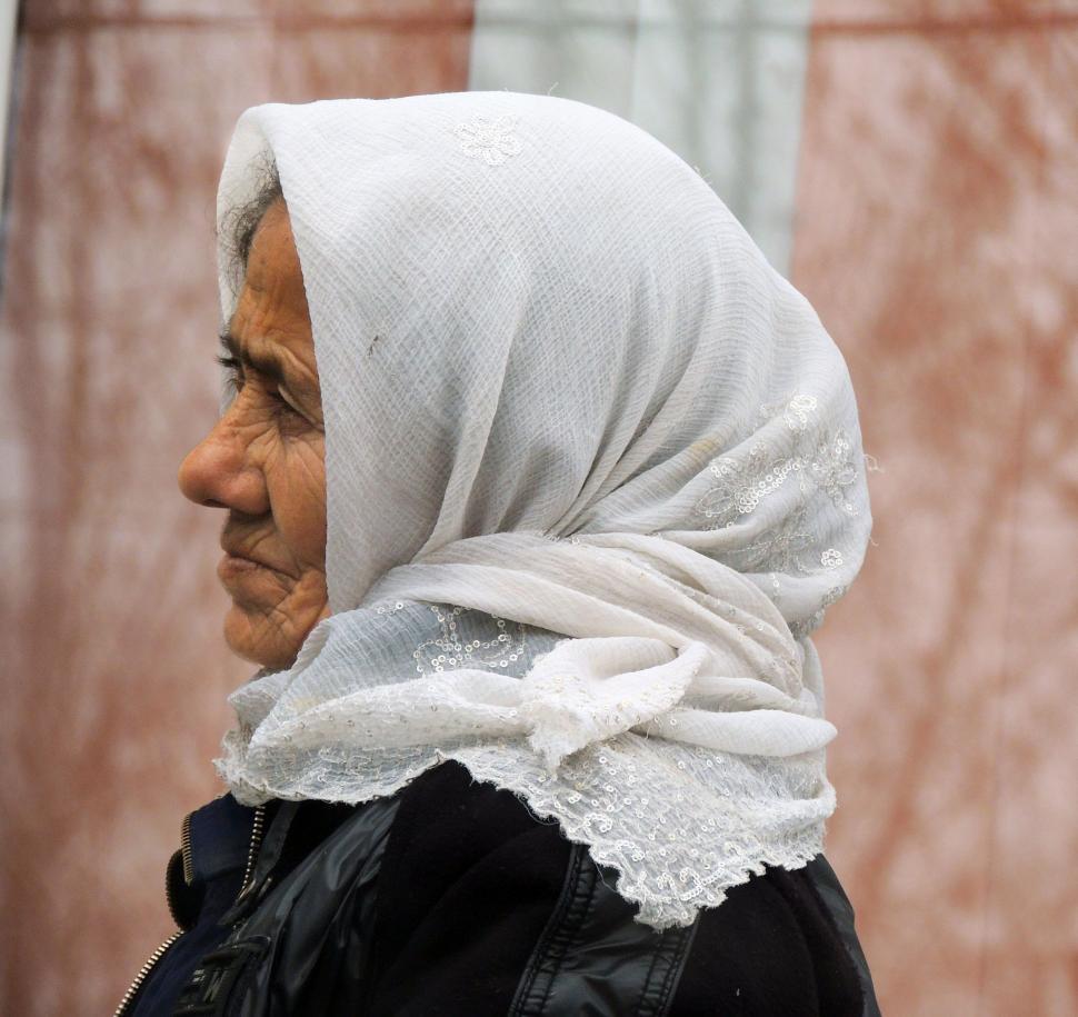 Free Image of Old Woman in White Hijab  