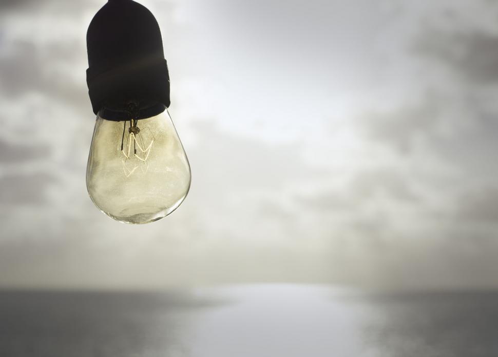 Free Image of Light Bulb and Sea  