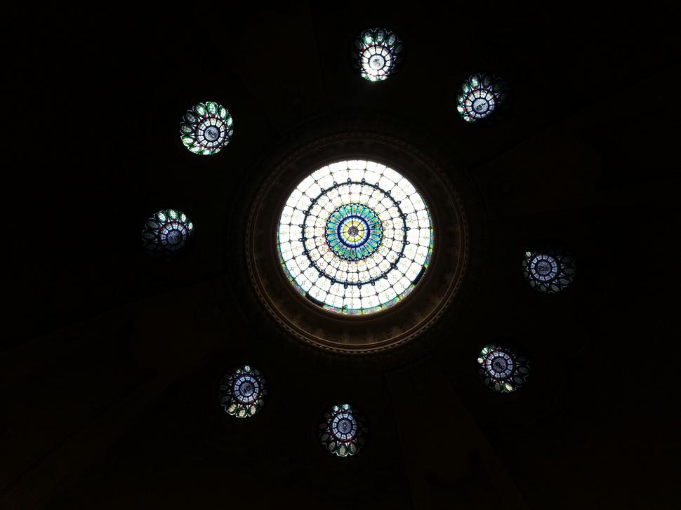 Free Image of Stained glass ceiling 