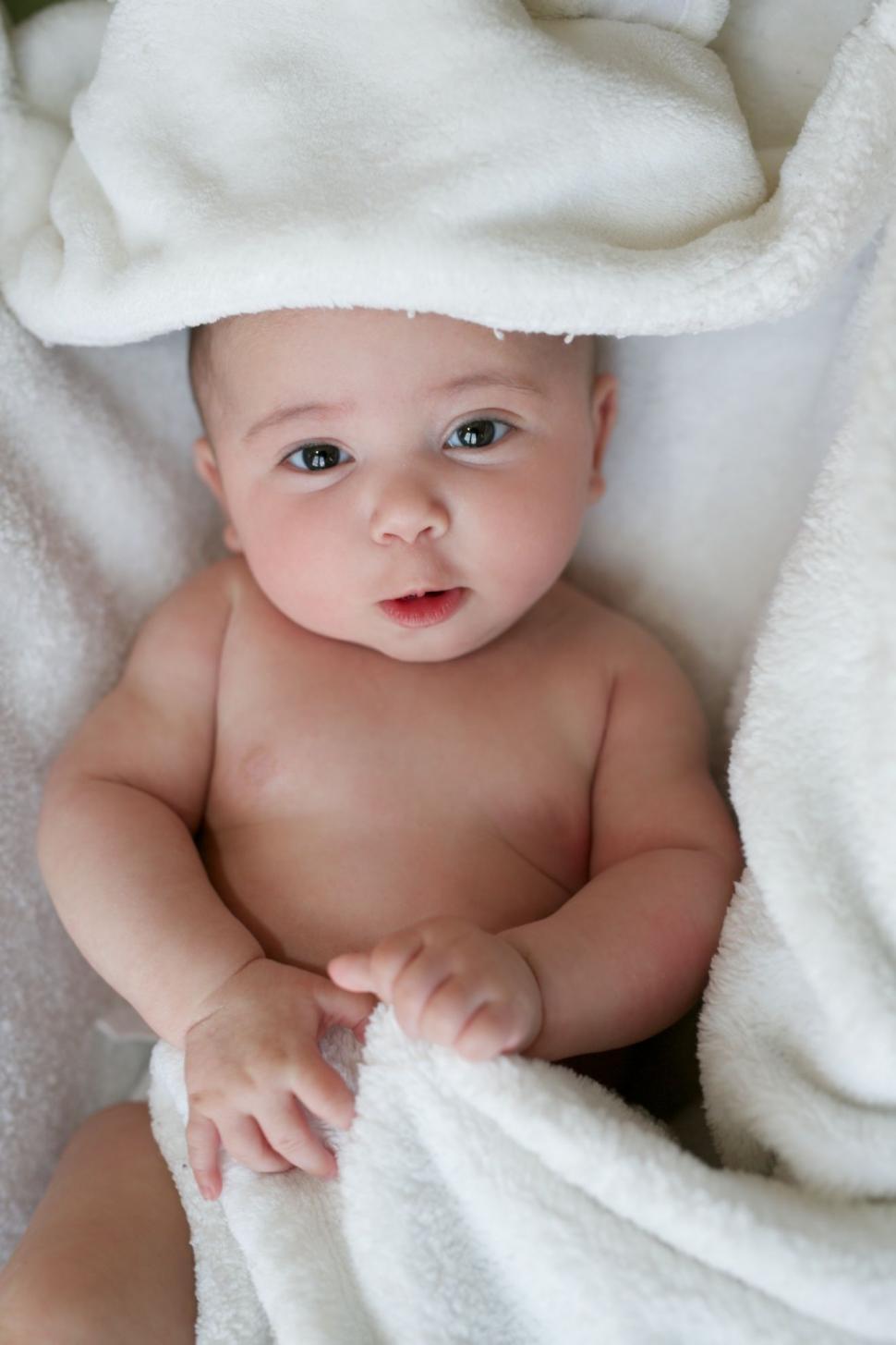 Download Free Stock Photo of Baby Boy looking at camera  