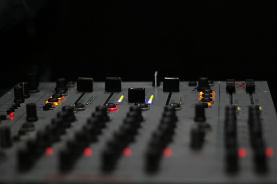 Free Image of Mixing Console  