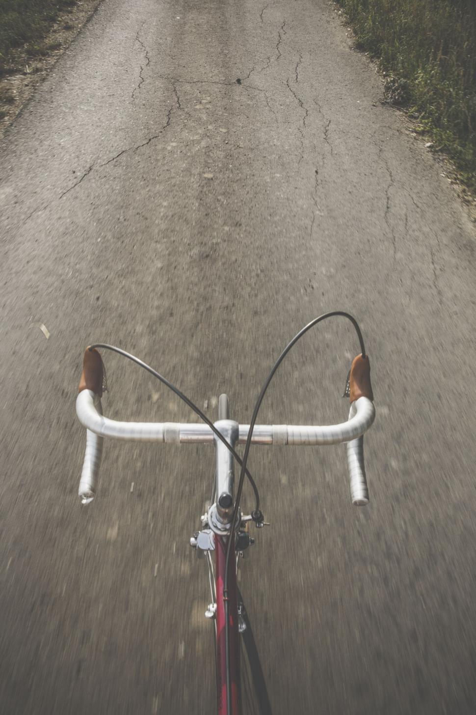 Free Image of Bicycle Handlebars and Road 