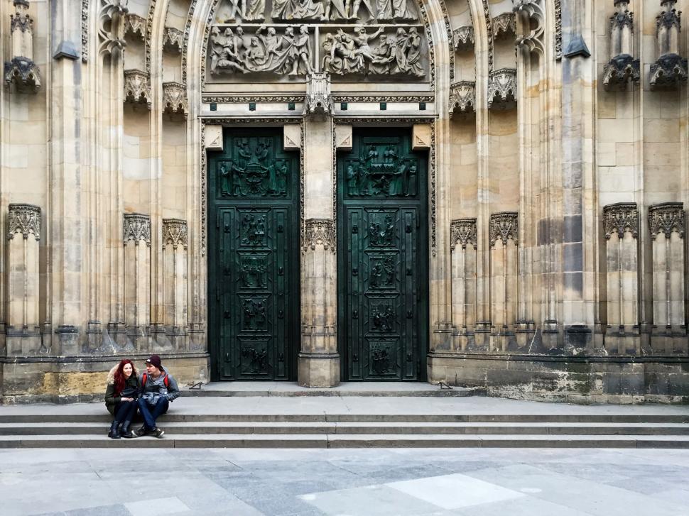 Free Image of Bronze doors at Saint Vitus Cathedral  
