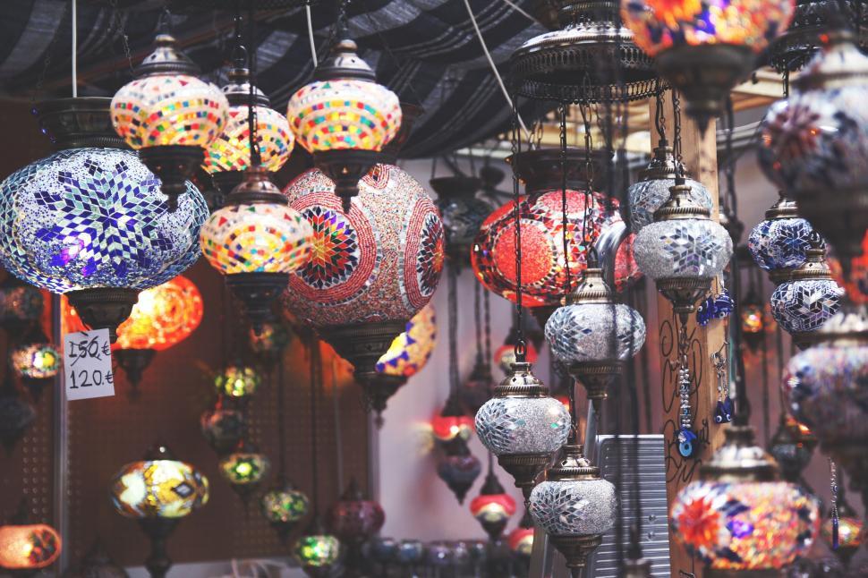 Free Image of Lanterns For Sale in Market  