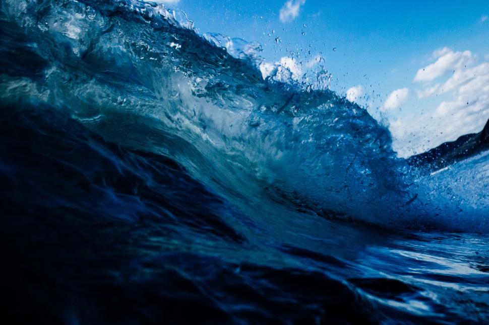 Free Image of Splashing waves  