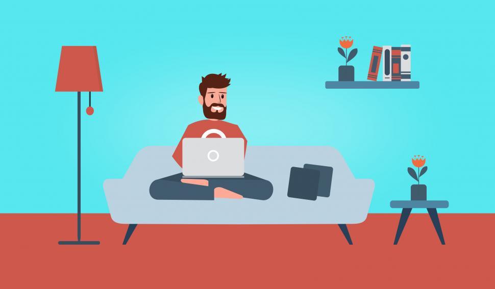 Free Image of Working From Home - Freelancer Working - Gig Economy Concept 